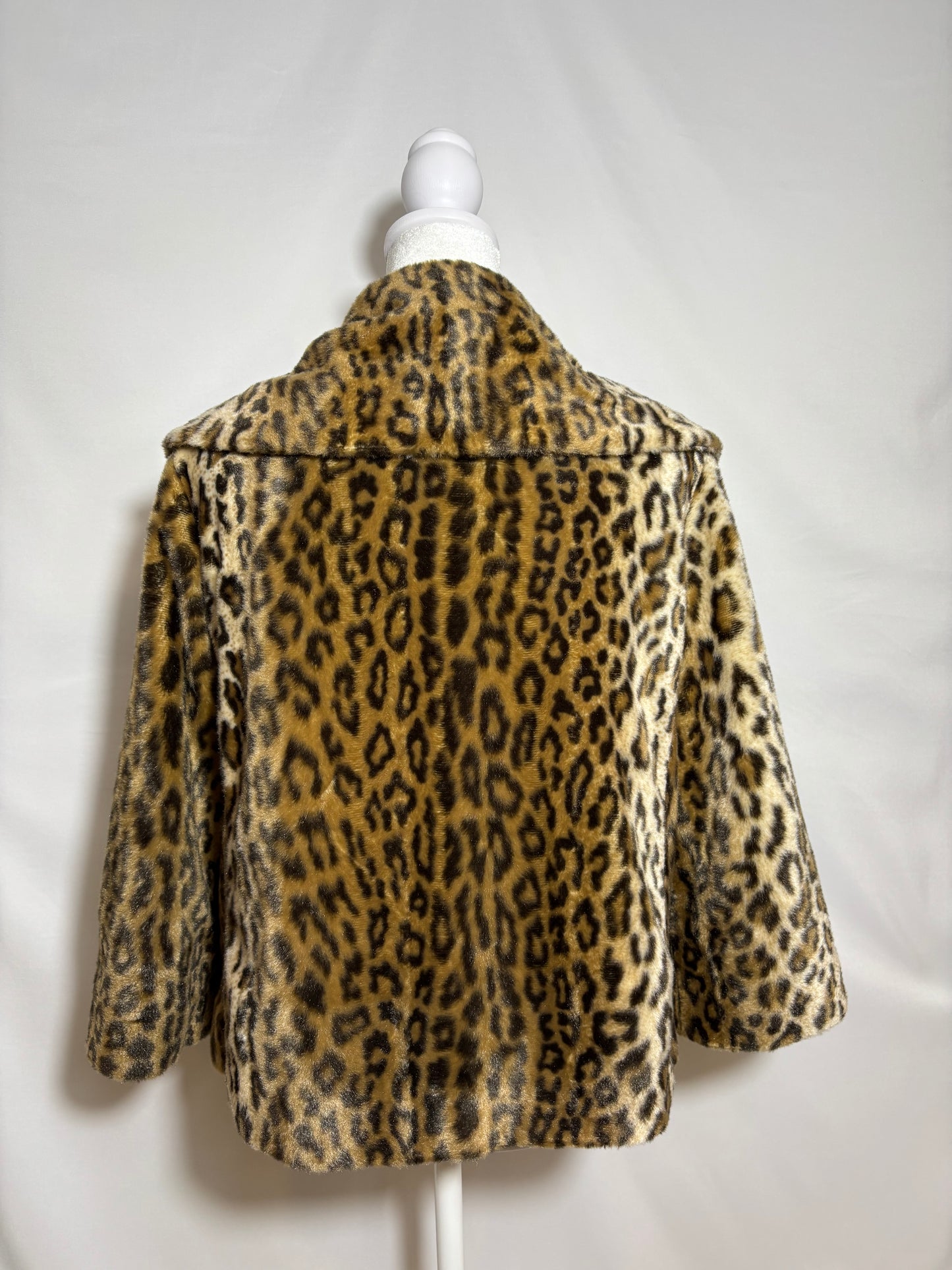 INC Leopard Print Faux Fur Coat