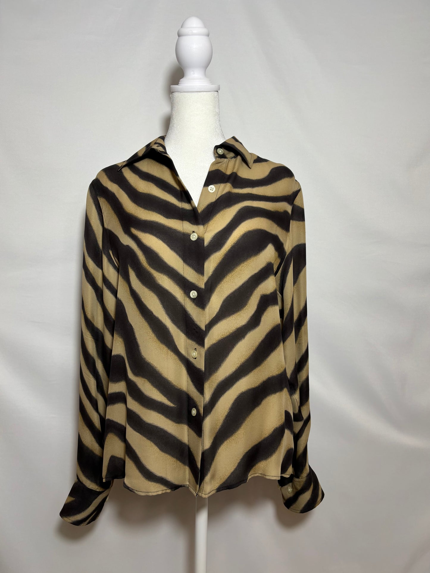 Ralph Lauren 100% Silk Button Up