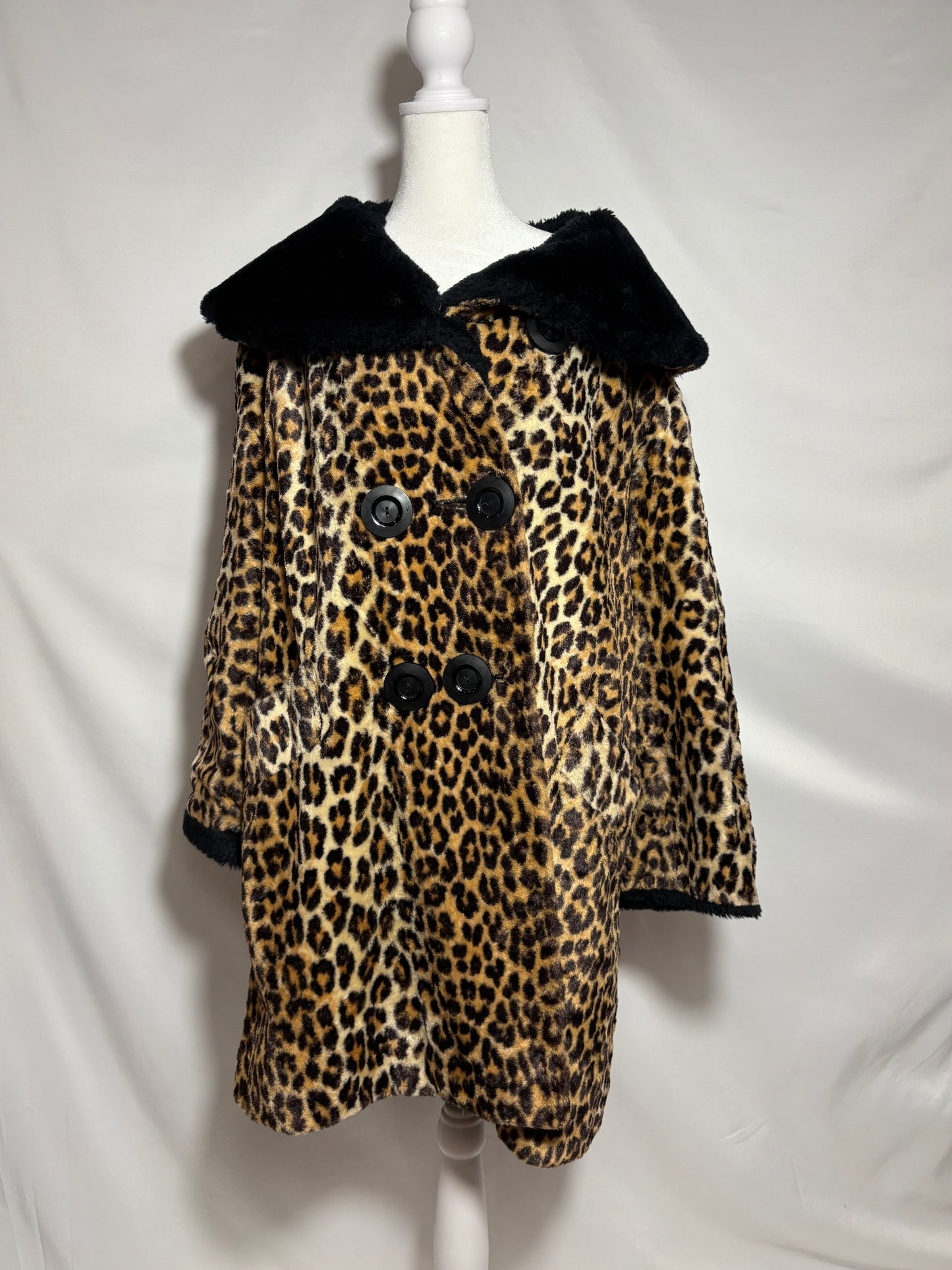 Leopard Print Fur Coat