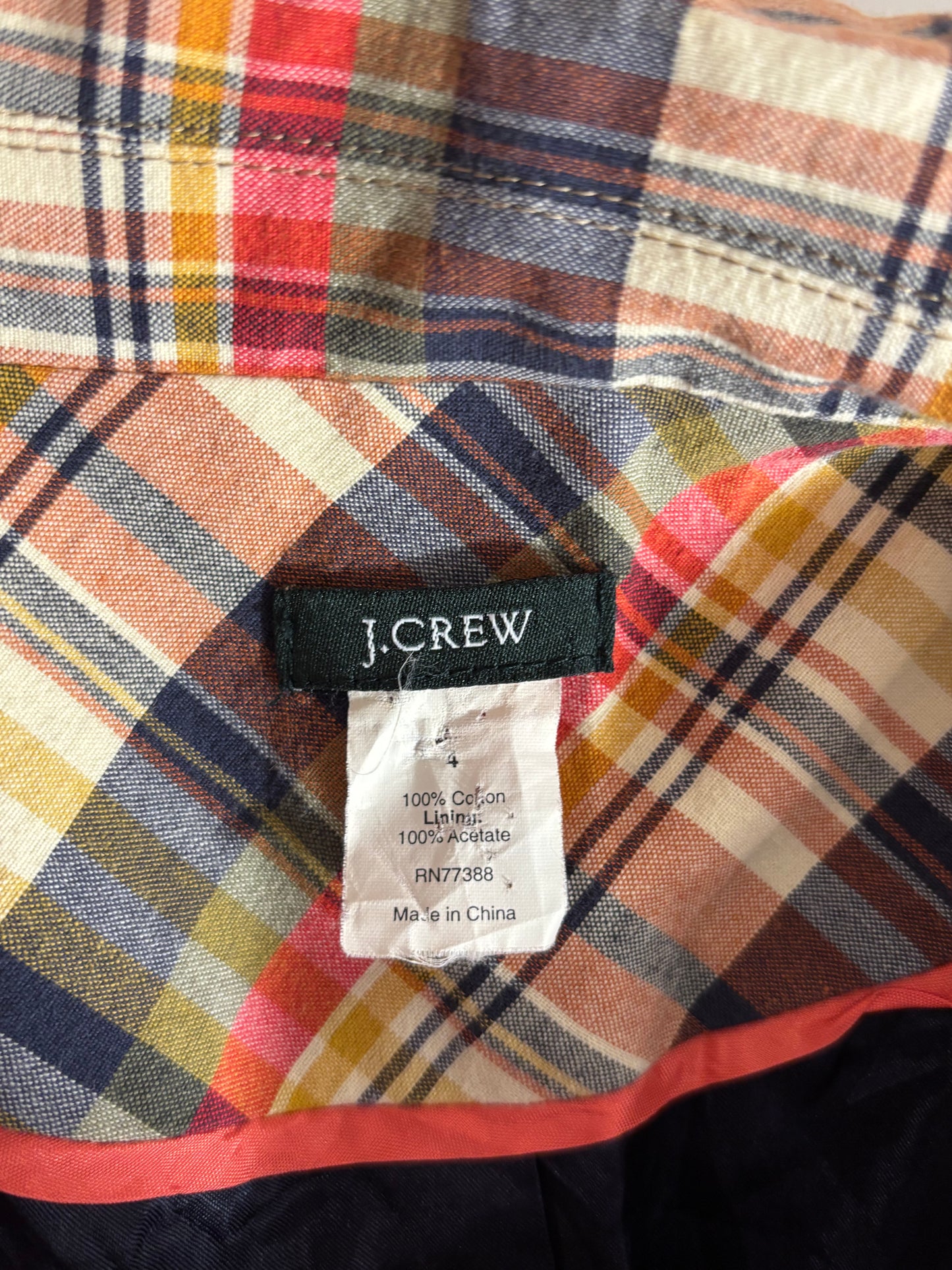 J. Crew Plaid Blazer