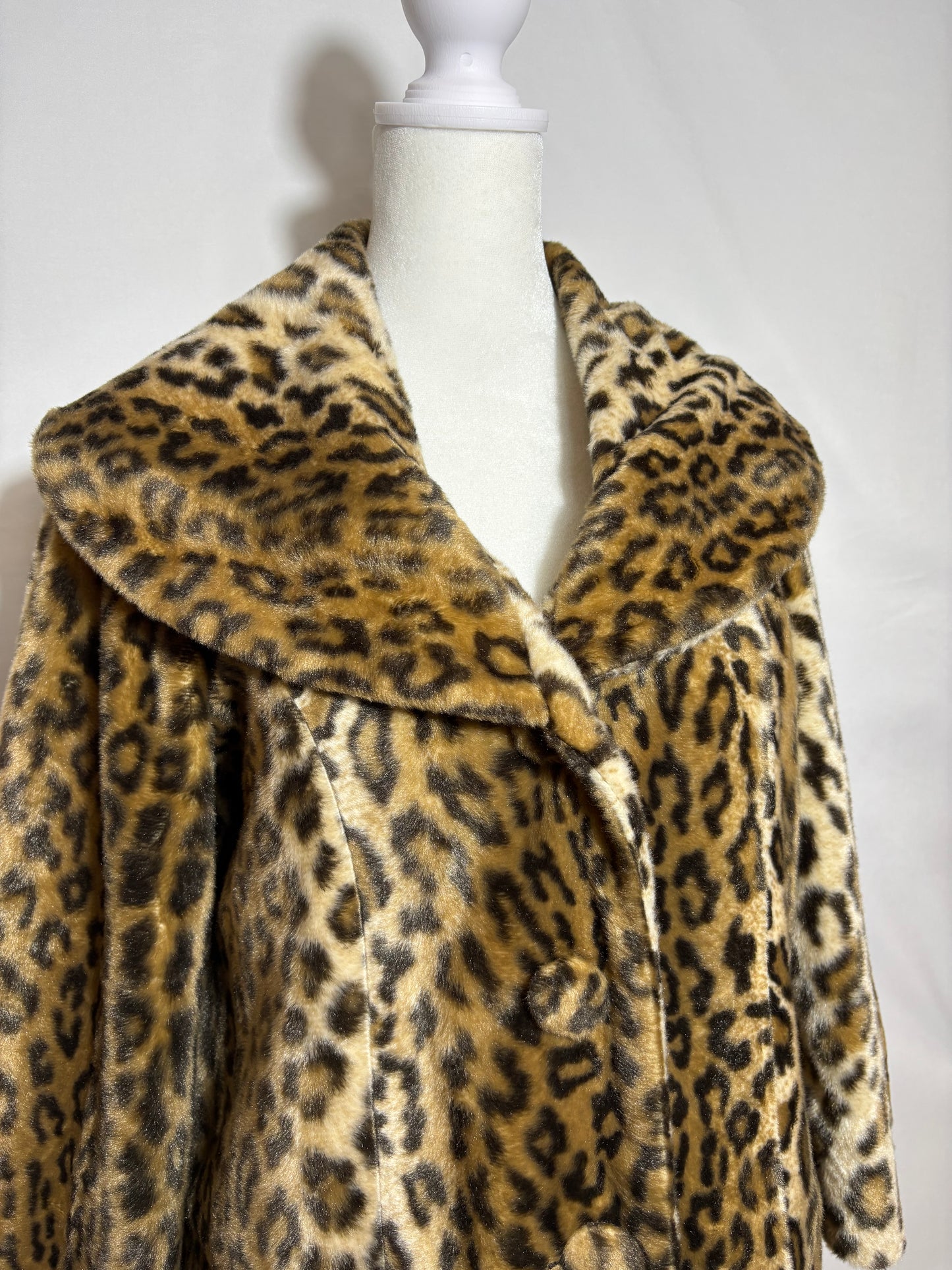 INC Leopard Print Faux Fur Coat