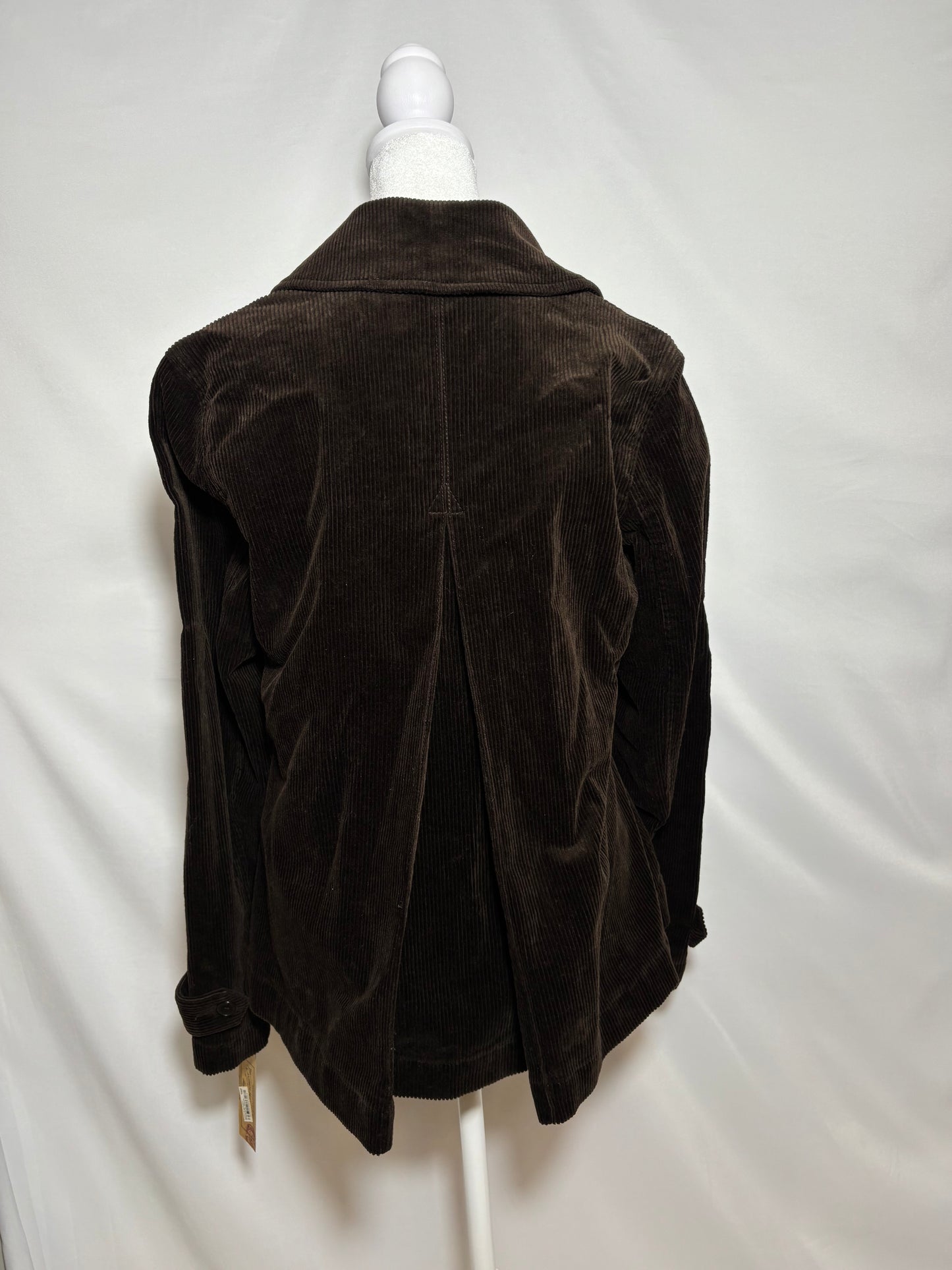 Ralph Lauren Brown Corduroy Double Breasted Blazer Coat