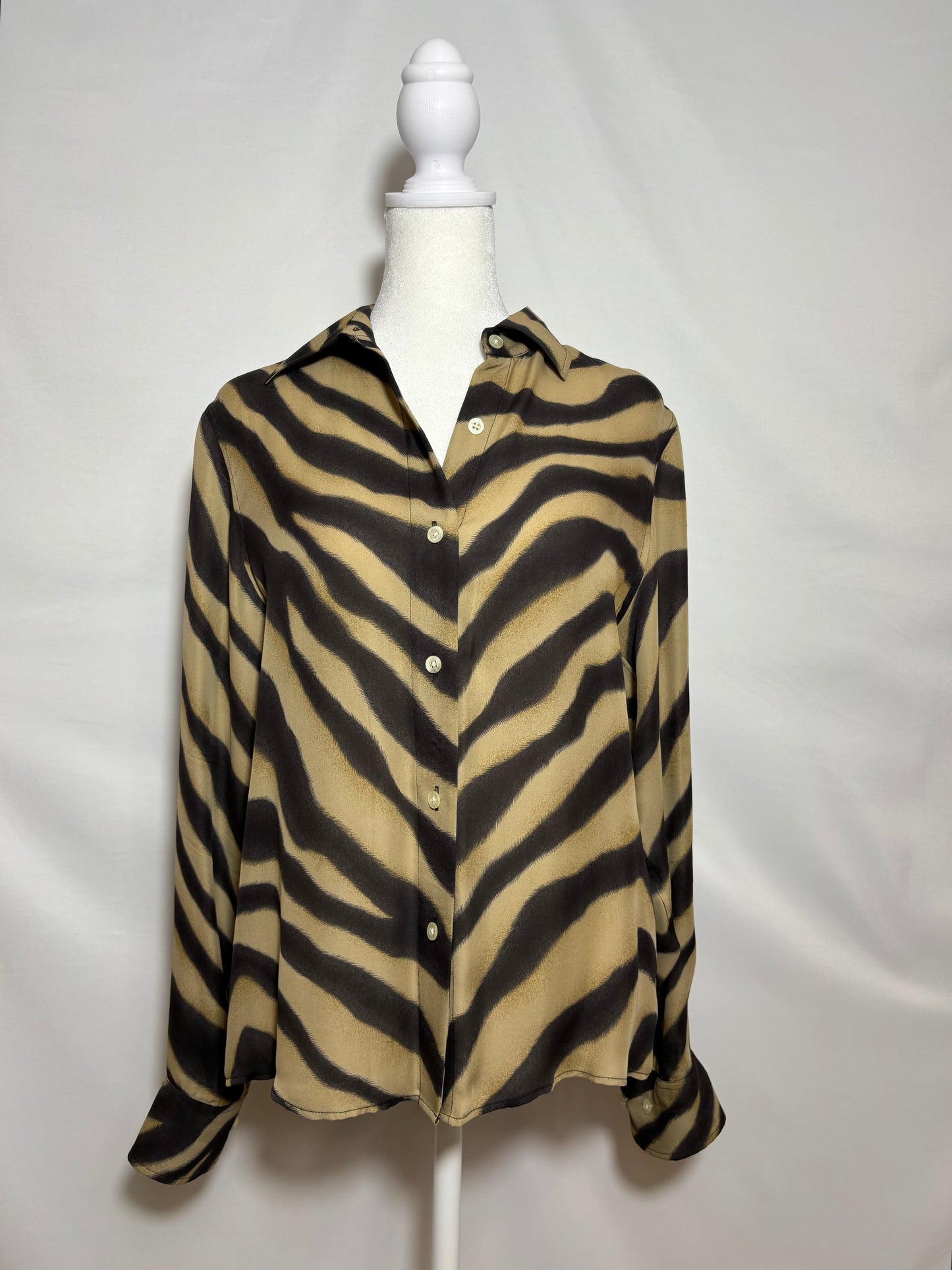 Ralph Lauren 100% Silk Button Up