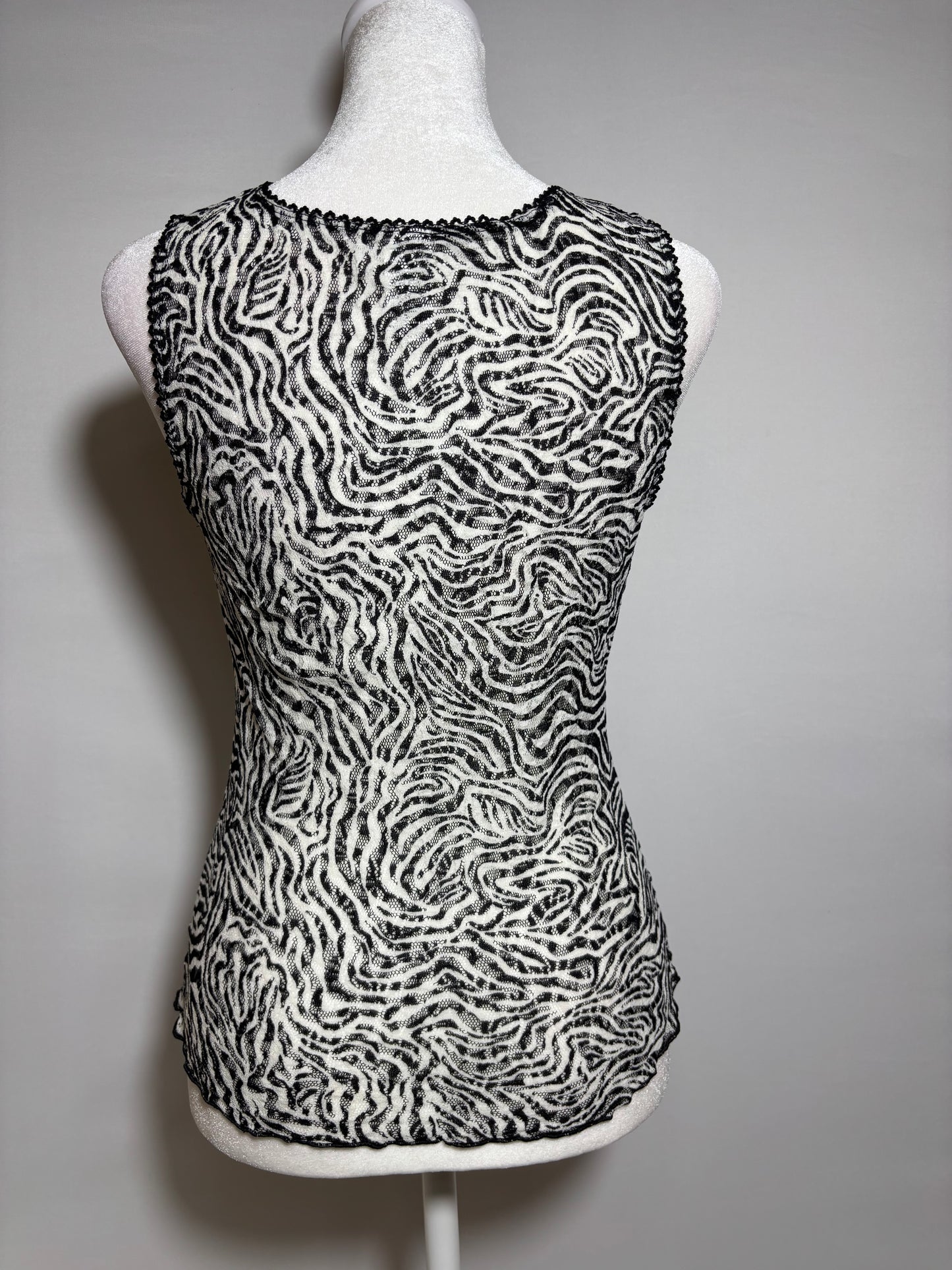 2000s Zebra Print Top