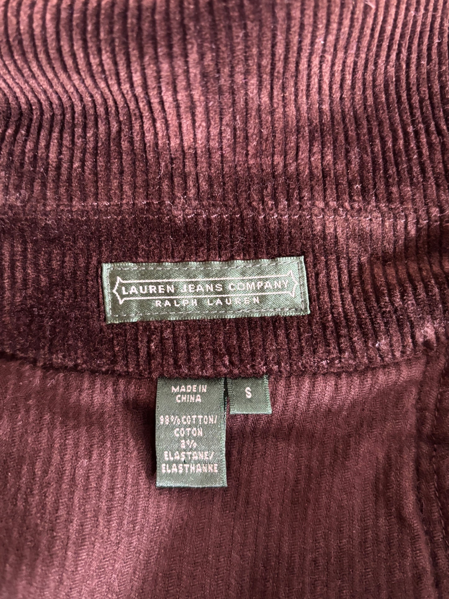 Ralph Lauren Brown Corduroy Double Breasted Blazer Coat