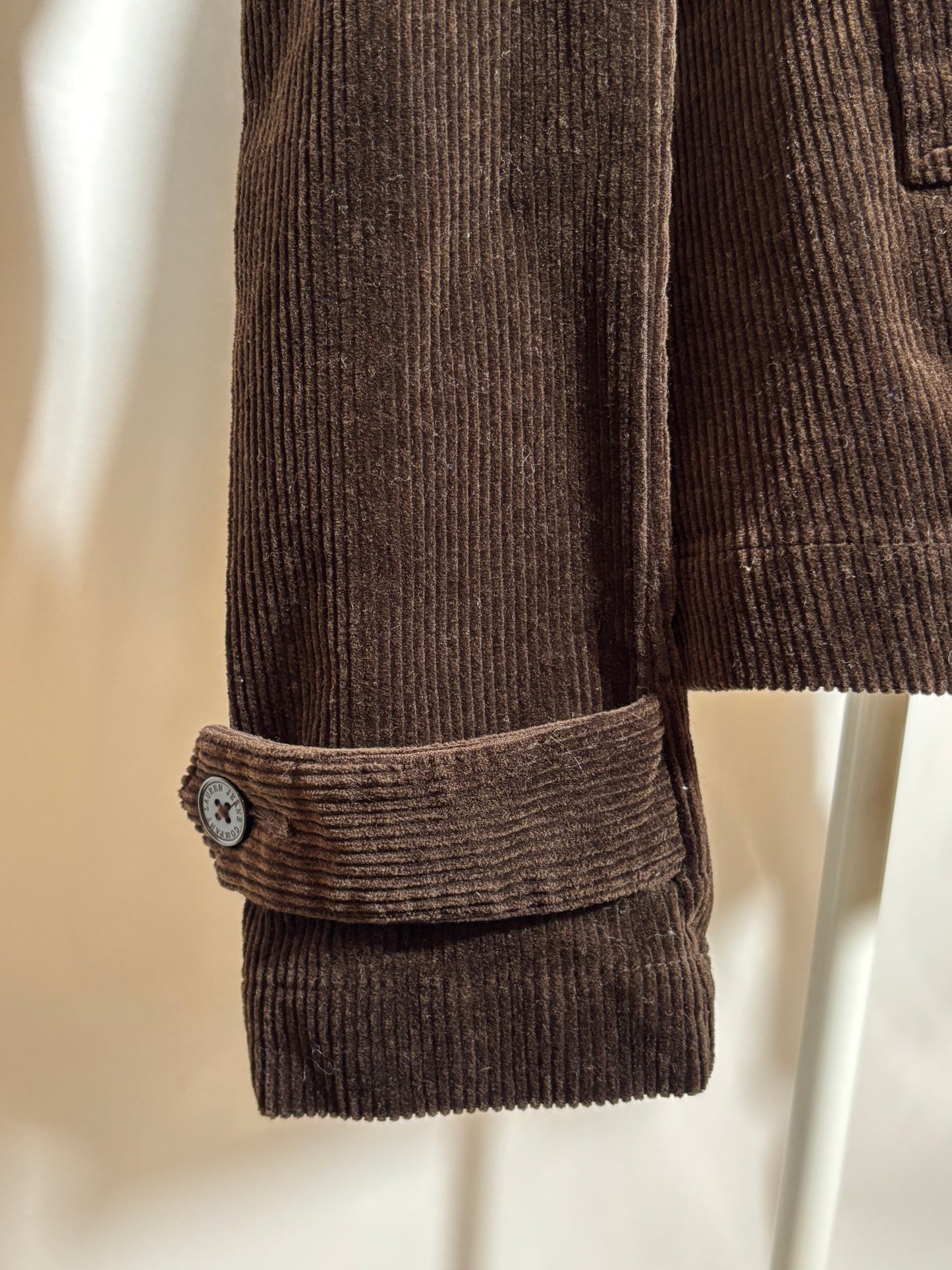 Ralph Lauren Brown Corduroy Double Breasted Blazer Coat