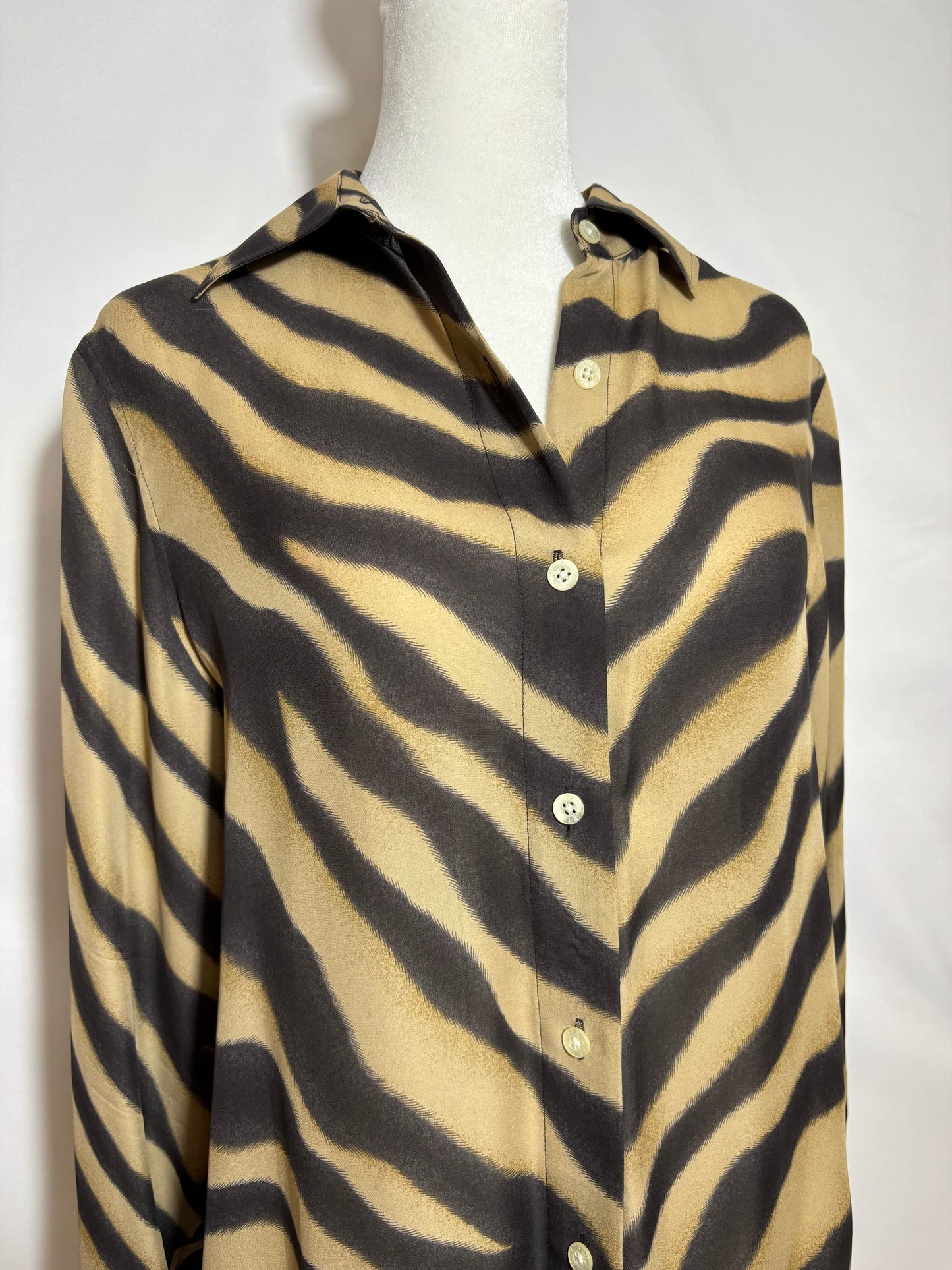 Ralph Lauren 100% Silk Button Up