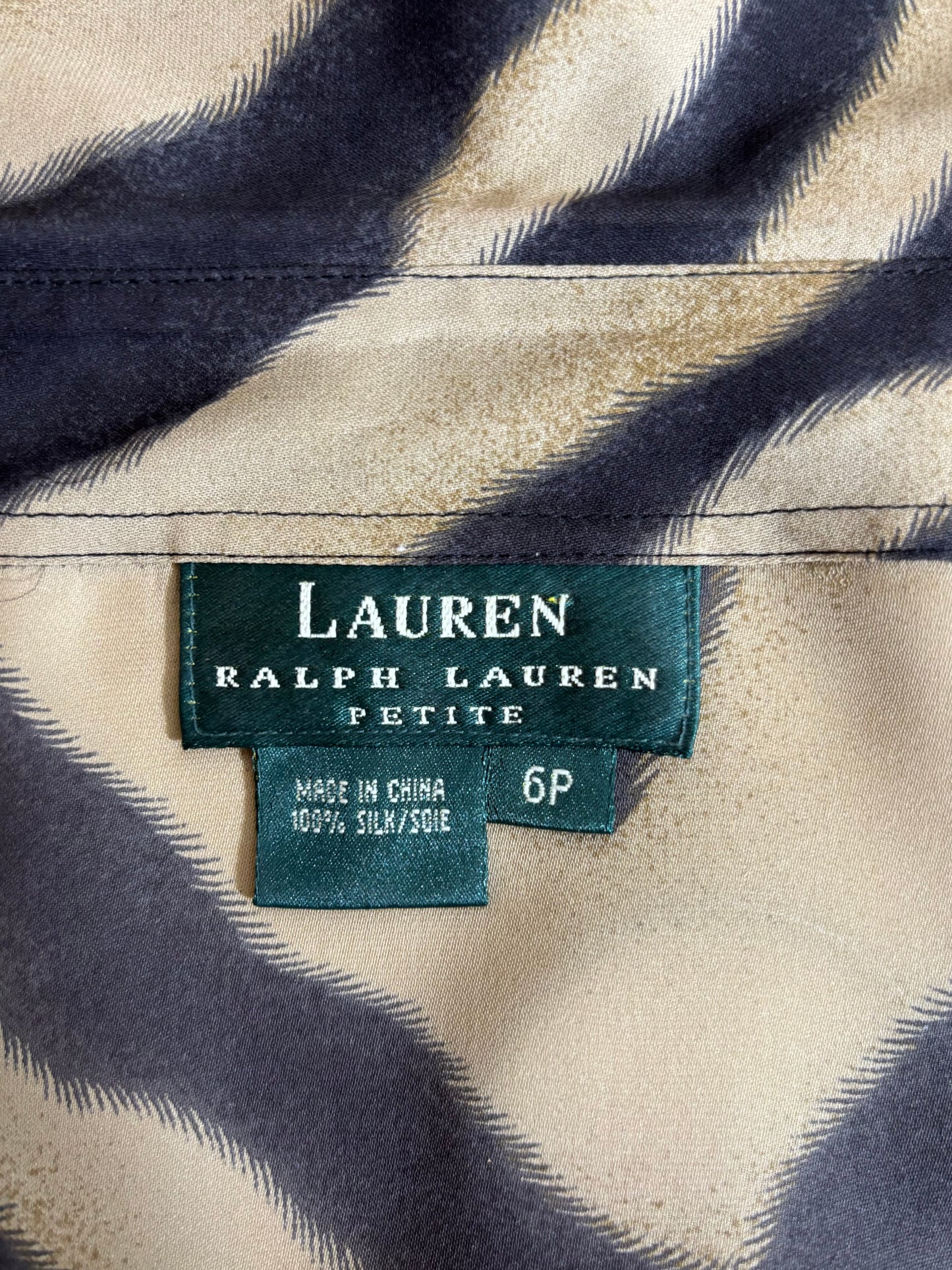 Ralph Lauren 100% Silk Button Up