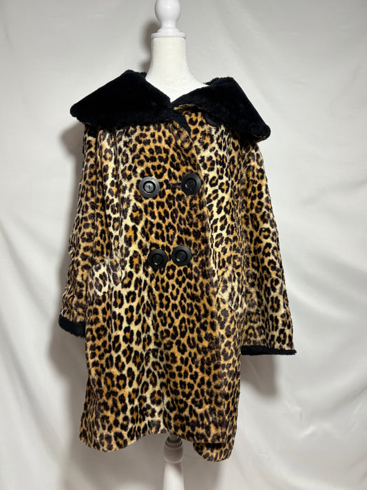 Leopard Print Fur Coat