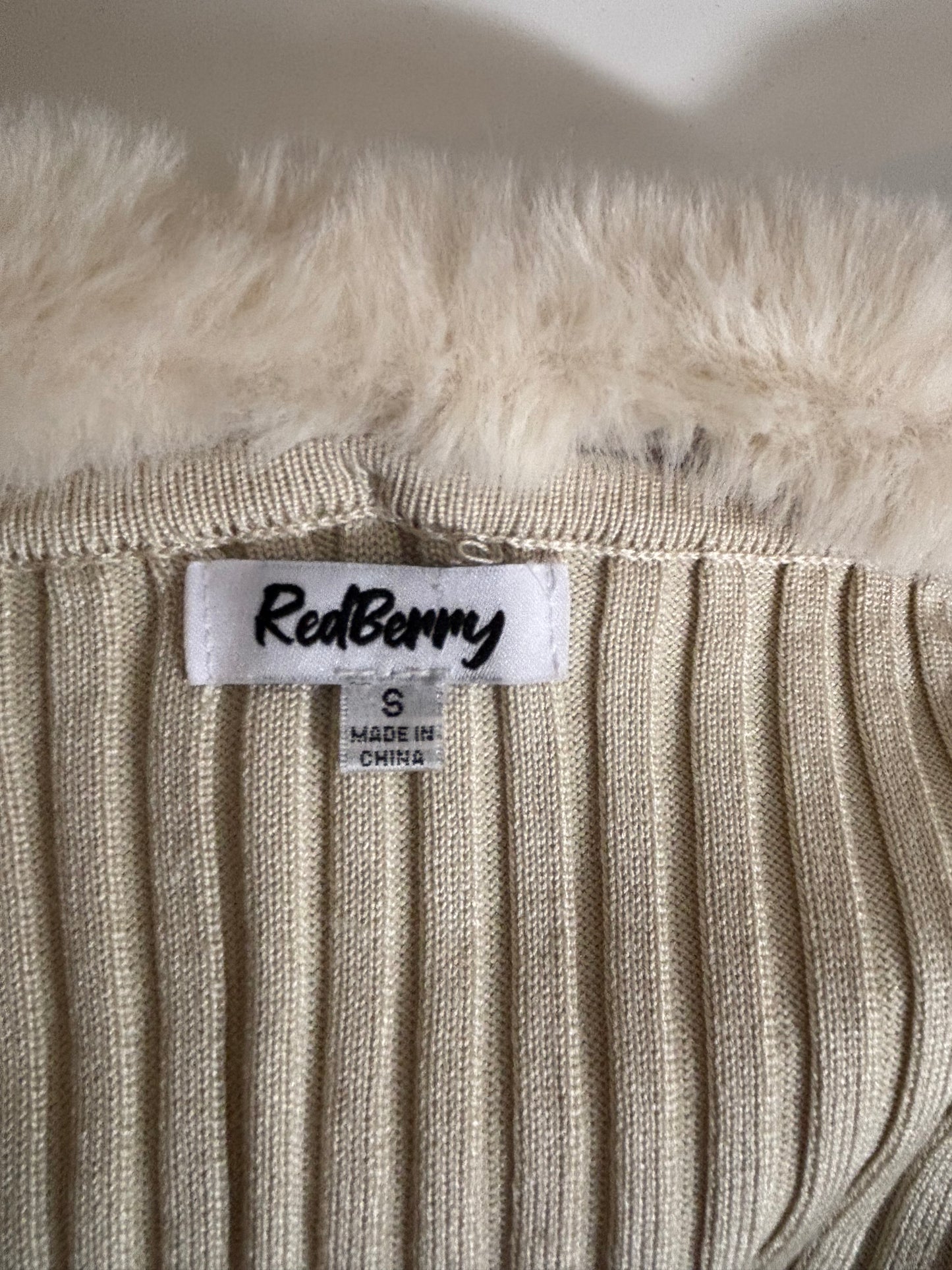 RedBerry Faux Fur Cardigan