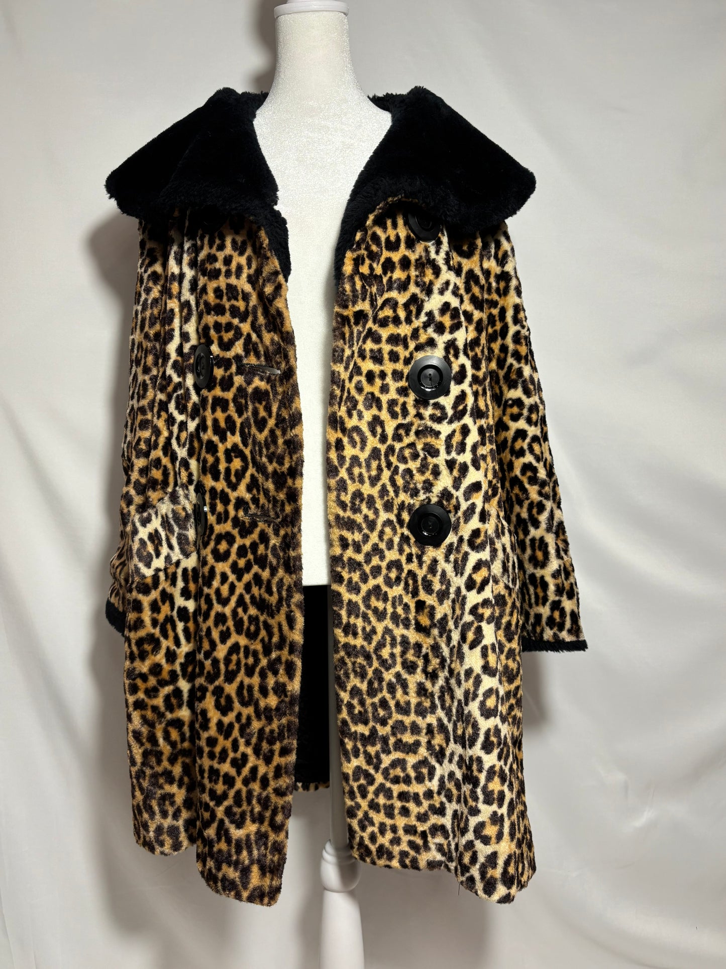 Leopard Print Fur Coat