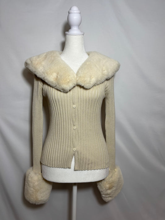 RedBerry Faux Fur Cardigan