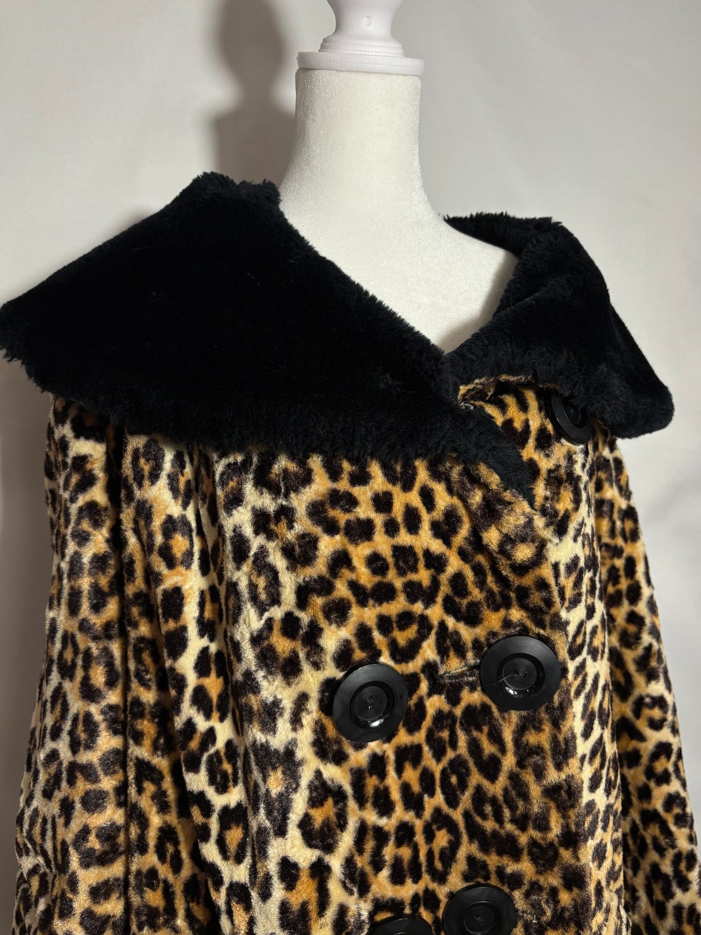 Leopard Print Fur Coat