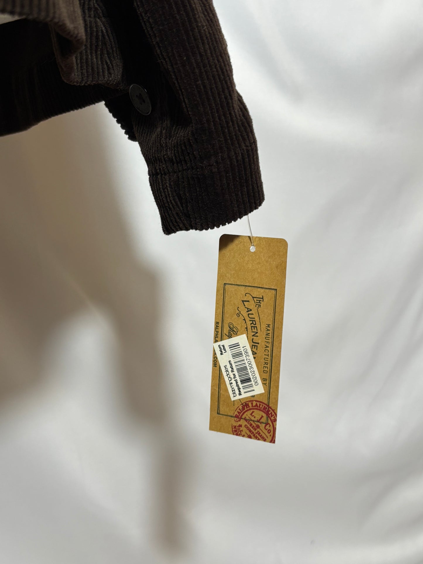 Ralph Lauren Brown Corduroy Double Breasted Blazer Coat