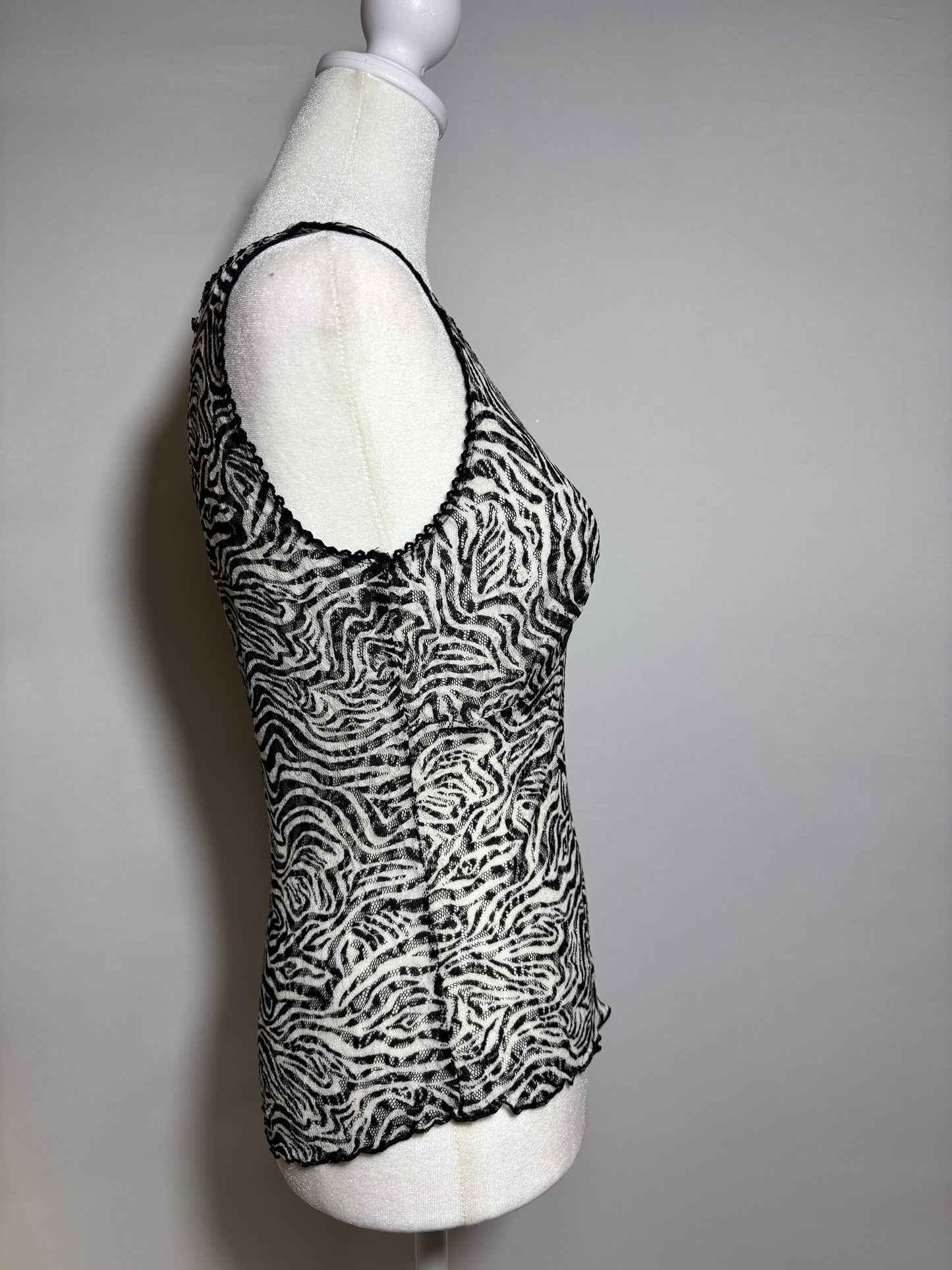 2000s Zebra Print Top